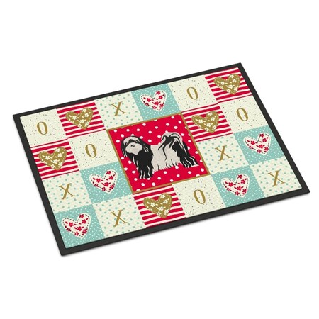 Carolines Treasures 24 x 36 in. Tibetan Terrier Love Indoor or Outdoor Mat CK5898JMAT